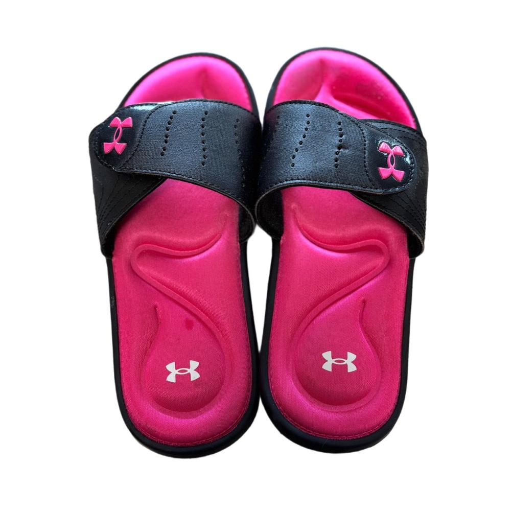 Under Armour Kids Slide Sandals - Black and Pink